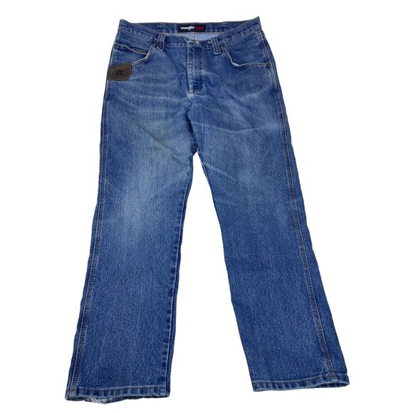 Wrangler Men's Blue Denim Jeans Pants Rigged Worker Sz 34 Approx - Picture 1 of 10
